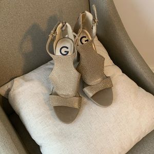 Guess Gold Studded 4” heels NWOT!